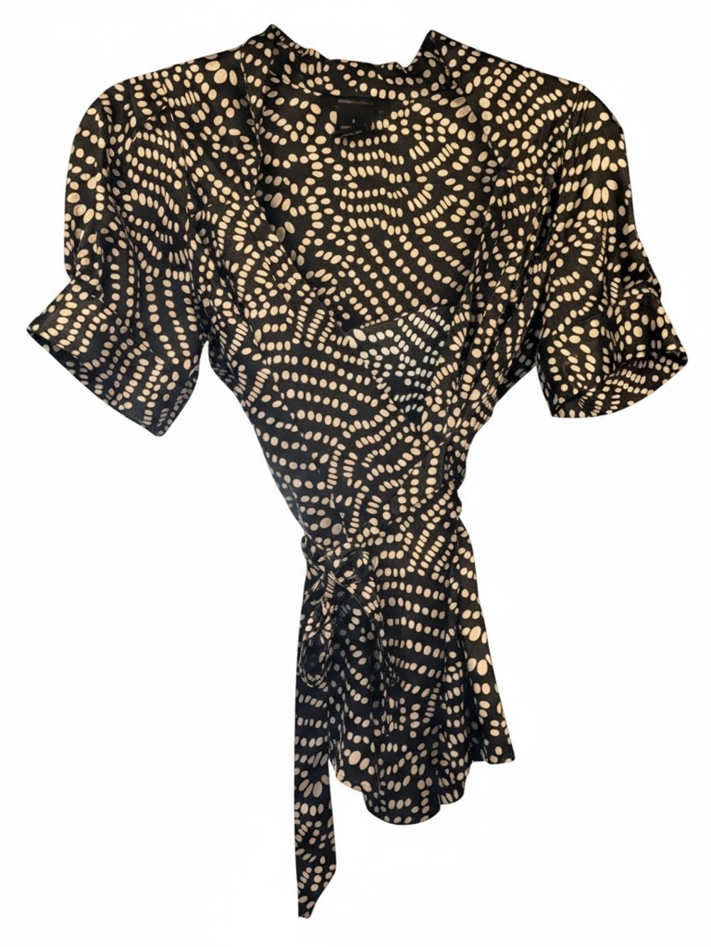 BCBGMaxAzria Black and White Polka Dot Blouse